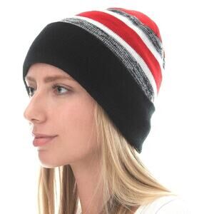 The Hat Depot Winter Beanie Soft Cuff Stripe Knit Skull Slouch Ski Hat